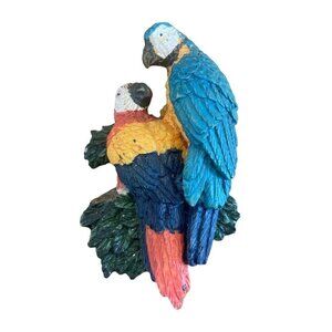 Vintage Souvenir 3D Resin/ceramic Fridge Magnets Macaw, Parrots, Birds 3”